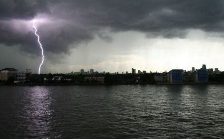 lightning over london
