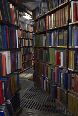 Books shelves at the London Library