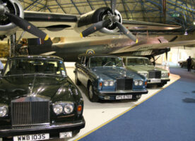 Vintage cars on display