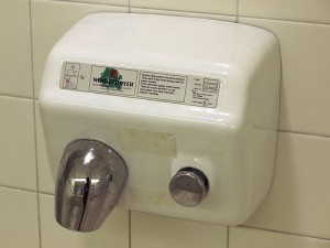 Toilet hand dryer