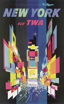 KLEIN, DAVID; NEW YORK, FLY TWA, c.1963