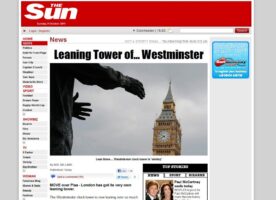 How the media reported that “Big Ben” is leaning