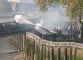 Gun Salutes in Hyde Park and at the Tower of London today