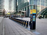 New Boris Bike stands at Canary Wharf