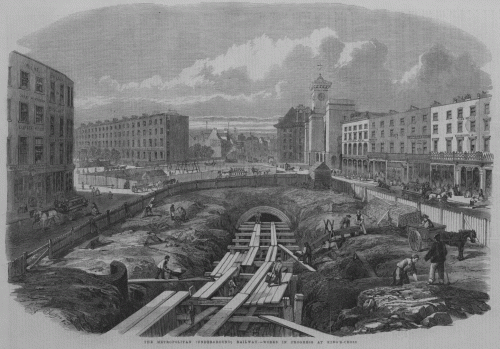 The Metropolitan (Underground) Railway - Works in progress at King's Cross