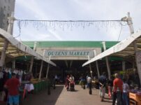 A temporary museum to the history of Queens Market