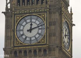 People abseiling down Big Ben’s clock face