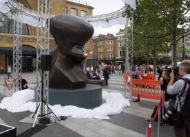 Henry Moore sculpture appears outside King’s Cross station