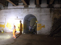 Remains of a disused station uncovered by Network Rail