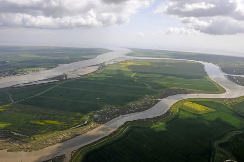 Aerial view of Wallasea Island in 2011
