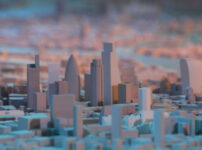 A huge scale model of London
