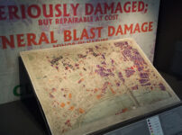 Bomb damage map on display