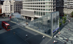 New glass canopy entrance opens at TCR tube station