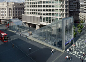 New glass canopy entrance opens at TCR tube station