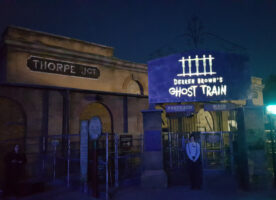 Riding a “ghost train” at Thorpe Park