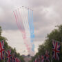 Large military flypast over London for the Platinum Jubilee