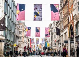 Modern art decorates Regent Street