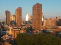 See the Barbican in a golden glow
