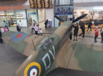 There’s a Spitfire fighter plane inside London Bridge station