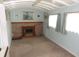 For sale – tube train carriage with fireplace, slightly used