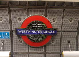 Westminster tube station turned into a jungle