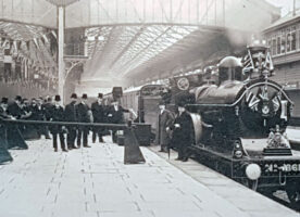 Heritage panels tell the history of Marylebone railway station