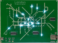 Check out this London tube map made from a working circuit board