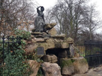 The milkmaid statue by Regents Park