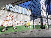 Sporting heritage murals uncovered by Wembley Stadium
