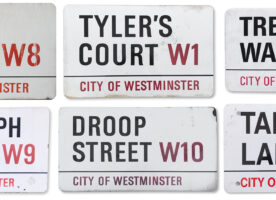 London street signs going for sale
