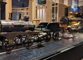 See brass steam trains in the Science Museum