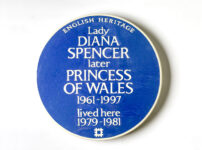 A blue plaque unveiled for Diana, Princess of Wales