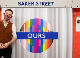 Pride roundels appearing on the London Underground