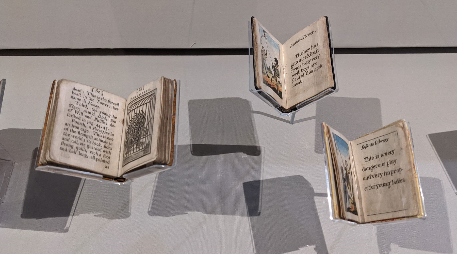 An exhibition of minature books at the British Library