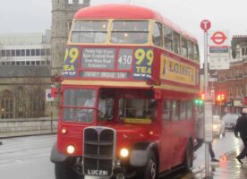 Take a trip in a 1950s vintage bus on Christmas Day