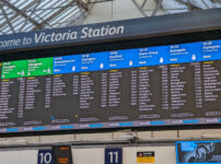 Check out the huge new train departure board at London Victoria station