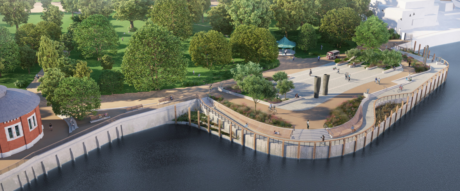 Wapping park extension to sit on top of a sewer
