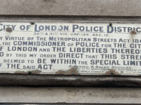 Old sign on the Bank of England declaring “special limits”