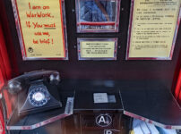 Spot the restored phonebox with its original interior at St Pancras