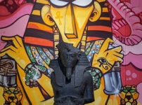 Tutankhamun as street art at the British Museum