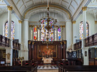Inside the church of St George’s, Hanover Square