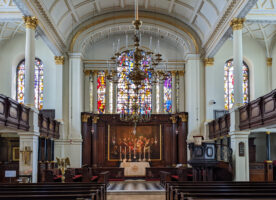 Inside the church of St George’s, Hanover Square