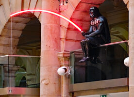 See Darth Vader fishing in the City of London