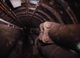 Rare film from inside the Tower Subway tunnel