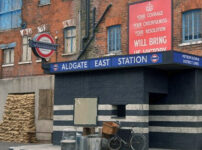 Replica Aldgate East tube station spotted in Grimsby for Netflix filming