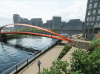 New cycling and pedestrian bridge to cross the River Lea