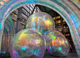 Elysian Arcs — Iridescent arches and bubbles returns to the City of London