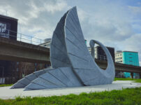 A phoenix emerges: New public sculpture unveiled near Gallions Reach DLR station