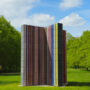 Stripy arty tower appears in Hyde Park