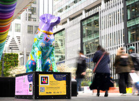 Painted guide dogs popping up around Canary Wharf